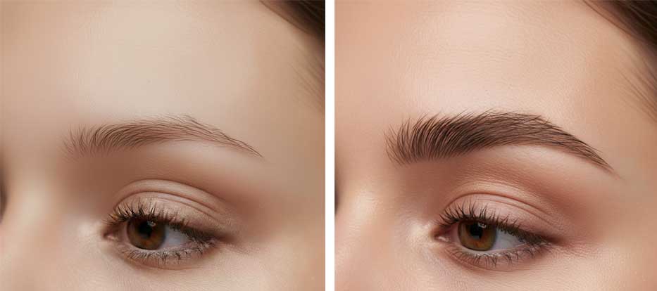 eyerbrow transplant before after